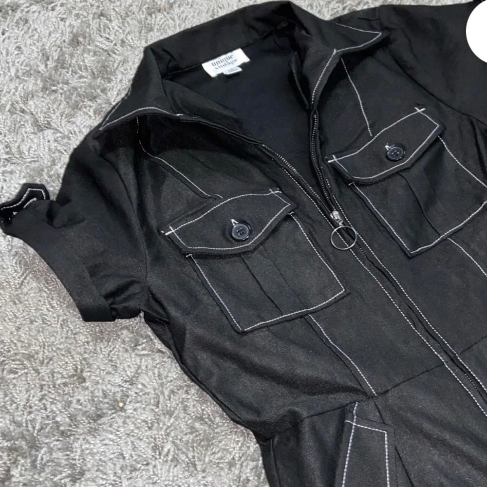 Unique Vintage Black Jumpsuit